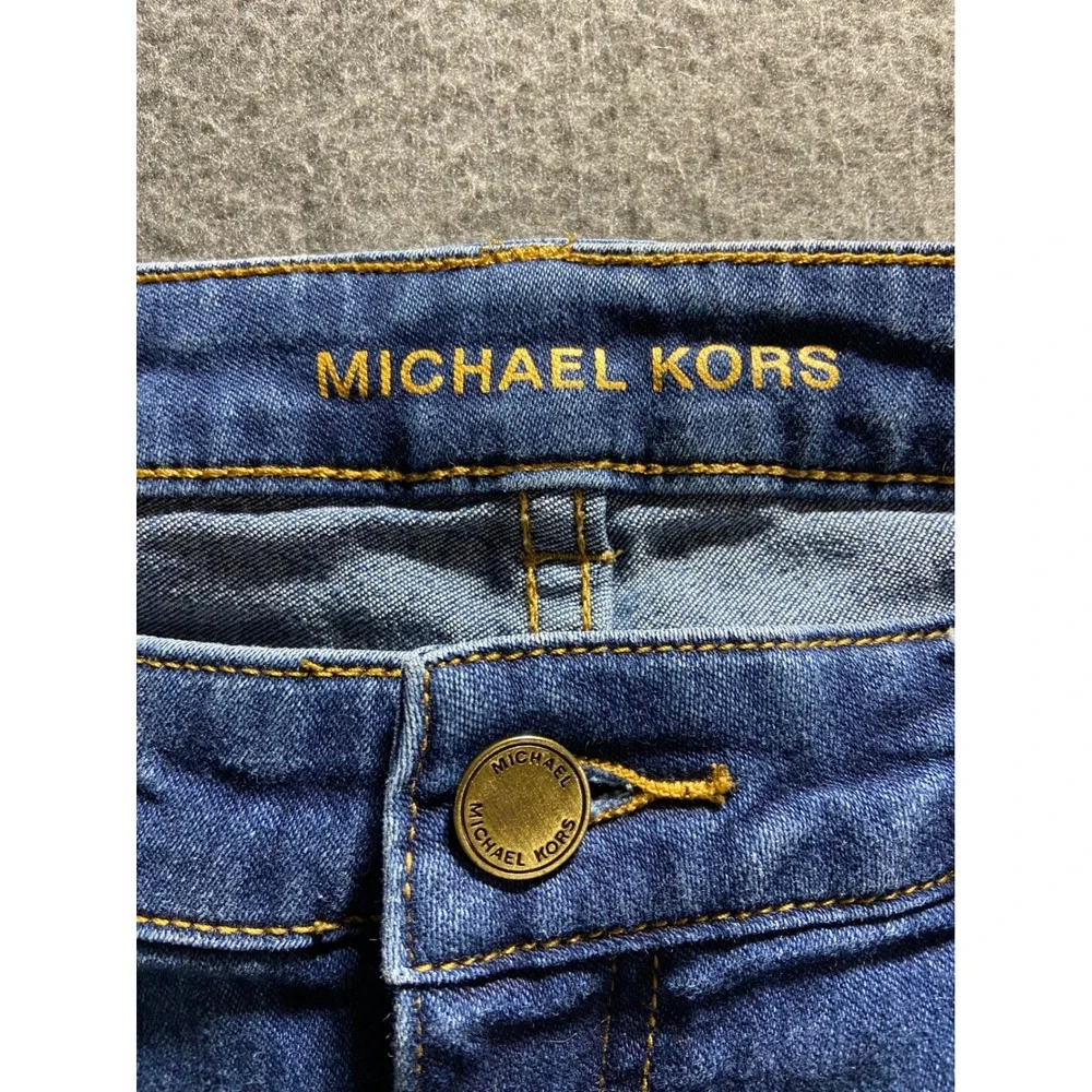 Michael Kors Jeans Blue Skinny Mid Rise Stretch Denim Size 6 Preppy